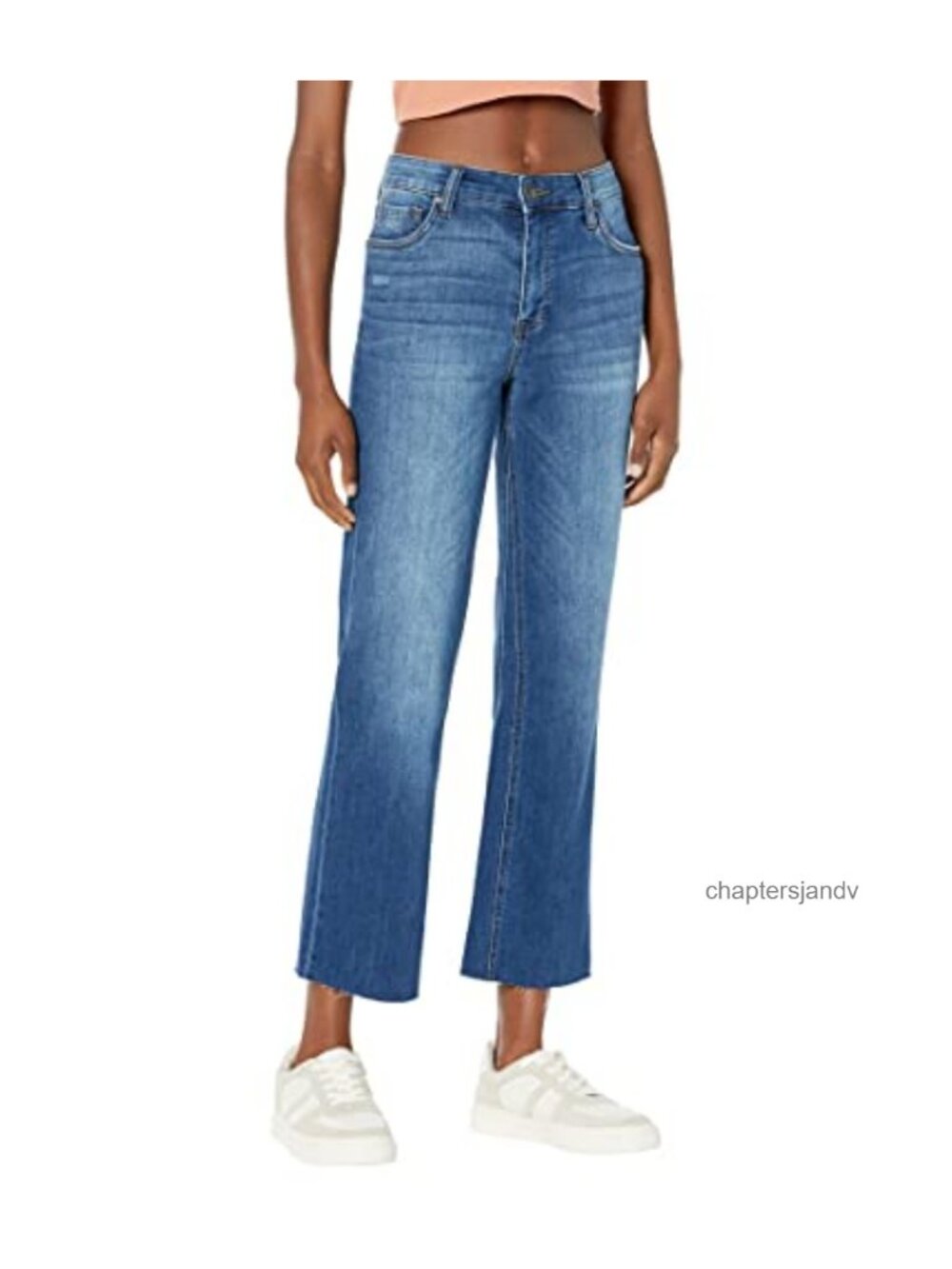 High-Rise Fab Ab Ankle Flare Jeans Inset Leg Stretch Casual Denim Pants